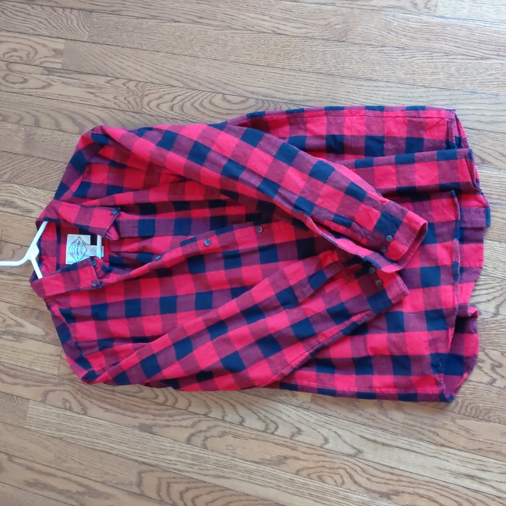 Red Flannel Shirt XL St Johns Bay